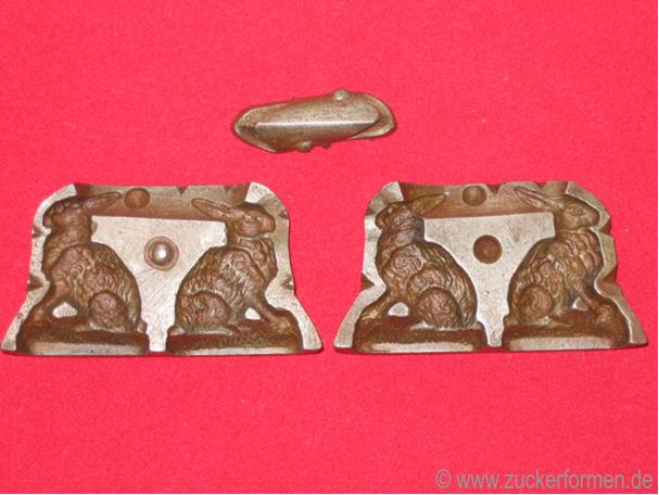 Doppelform  Sitzer Hase 3-teilig