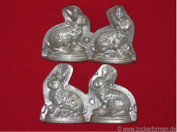 Doppelform  Hase mit Korb  2-teilig