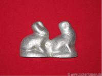 Doppelform  Hase mit Korb  2-teilig